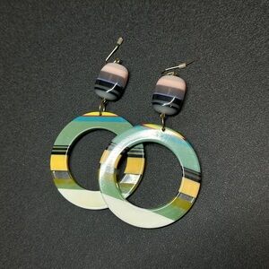 Acrylic statement earrings